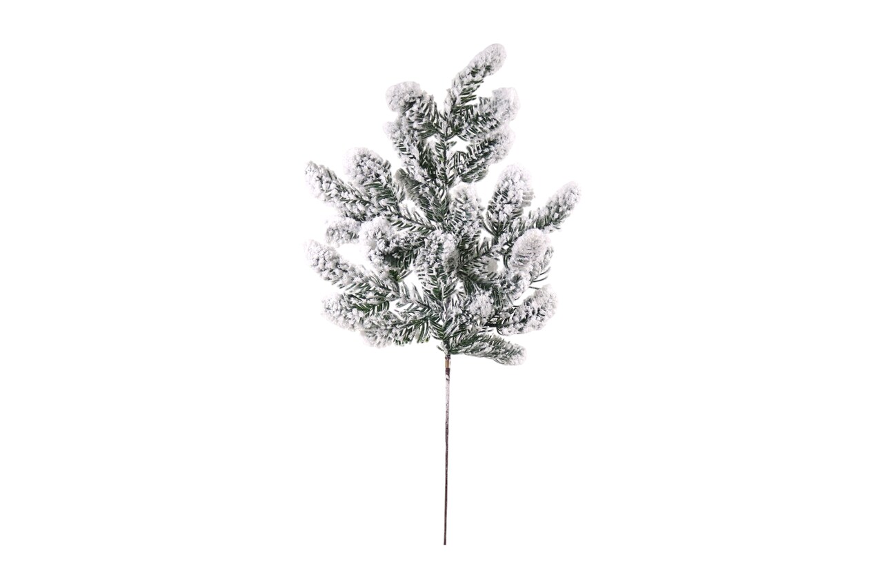 27" Christmas Pine Snow Noble Fir Spray x5 – Artificial Holiday Décor Fir Stems, Faux Pine Branches for Christmas, Home & Event Decoration, Set of 4